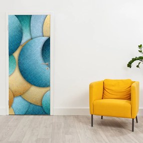 Fotótapéta ajtóra - Absztrakció, körök (95x205cm)