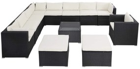 Casaria® Kerti rattan készlet Agen II