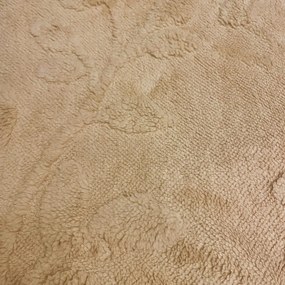 Luxus báránytakaró flower bézs mikroplüssből 200x230cm TiaHome