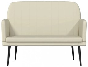 krémszínű műbőr pad 107 x 80 x 81 cm