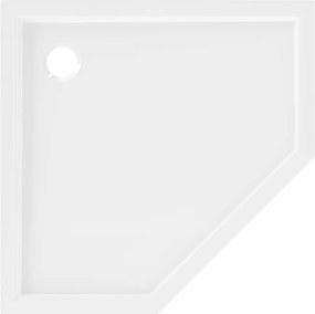 Mexen Flow ötszögletű slim zuhanytálca 80 x 80 cm, fényes fehér - 46P108080