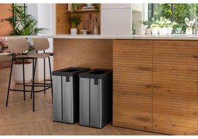 Szürke újrahasznosított műanyag szelektív szemetes 54 l Verto Recycle – Curver