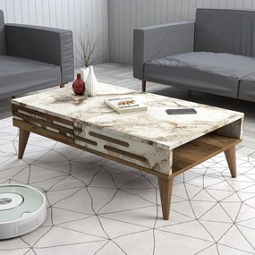 Valensiya - Walnut, White, Marble