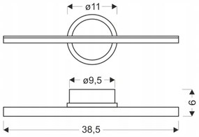 LED fali lámpatest BATUTA LED/10W/230V barna