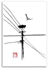 Gario Vászonkép Repülo gólya - Péchane Méret: 60 x 90 cm