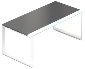 Creator asztal 180 x 90 cm, fehér alap, 2 láb, antracit