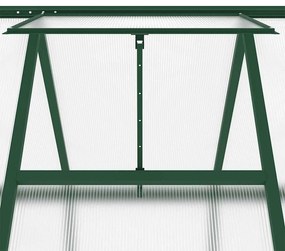zöld alumínium melegház alapvázzal 334x169x195 cm