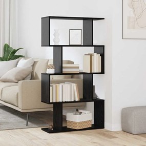 Könyvespolc Fekete 70 x 24 x 129 cm Faanyag