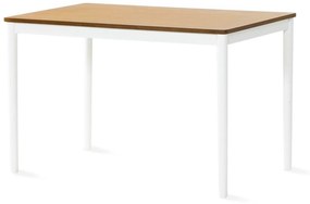 Asztal Springfield 241Barna, Fehér, 75x75x120cm, Közepes sűrűségű farostlemez, Fa