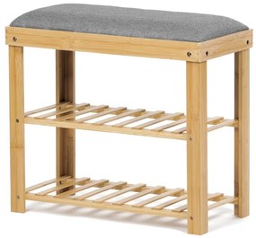 Natúr Bambusz Cipős, Szürke Színben DR-N1010 GREY2