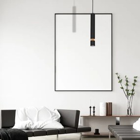 Csillár zsinóron JOKER BLACK WOOD 1xGU10/8W/230V