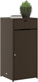 vidaXL barna polyrattan kerti tárolószekrény 55 x 55 x 111 cm