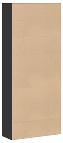 fekete szerelt fa könyvszekrény 80 x 30 x 189 cm