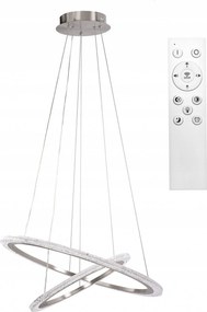 Mennyezeti Lámpa Led Függő Gyűrűk Ezüst Csillár 60 cm