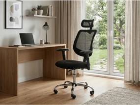 Fekete irodai szék FLEXISEAT Q-118RC