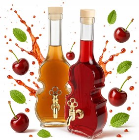 Üvegpalack Hegedű Csaptelep 500ml Tinktúra Alkohol Bor