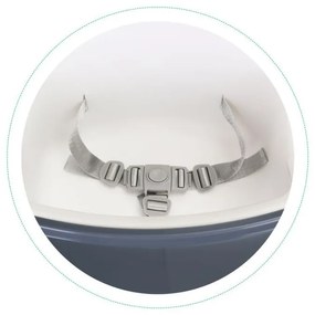 Etetőszék 2 az 1-ben tálcával övekkel fehér