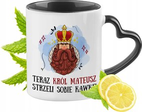 Máténak Fekete Bögre Szív Alakú Füllel Ajándék