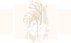 Kép - Line art monstera N⁰1 (150x105 cm)