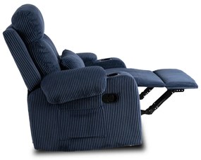 TV és Relaxfotel Sötétkék Kordbársony Szövettel. TORRES