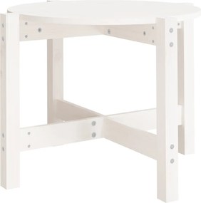 vidaXL fehér tömör fenyőfa dohányzóasztal Ø 62,5 x 45 cm