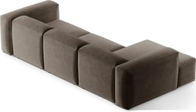 Barna sarokkanapé (bal oldali-heverő résszel) Bergamo – Cosmopolitan Design