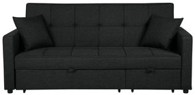 Fekete kárpitozott kanapéágy GLOMMA Beliani