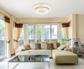 Globo 67387-60D - Dimmelhető LED mennyezeti lámpa LAUREL LED/60W/230V átlátszó üveg+távirányítóval
