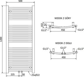Mexen Ares, elektromos fűtőelem 1200x500 mm + fűtőrúd 600 W, fehér, W102-1200-500-2600-20