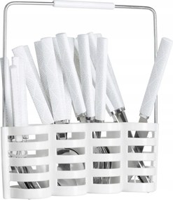 24 db-os evőeszköz szett rozsdamentes acél +állvány