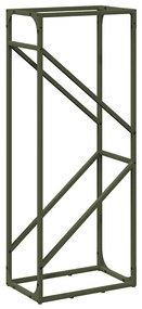 olívazöld hidegen hengerelt acél tűzifatároló 40x25x100 cm