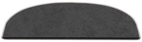 Sötétszürke lépcsőszőnyeg szett 16 db-os 20x65 cm Plain Color – Vitaus