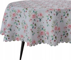 Abrosz Foltálló Ovális 80X160 Fehér Tea Rózsa Abrosz Ovális Asztalra