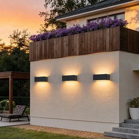 Brilagi - LED kültéri fali lámpatest DONNANI LED/7W/230V 20 cm fekete IP44