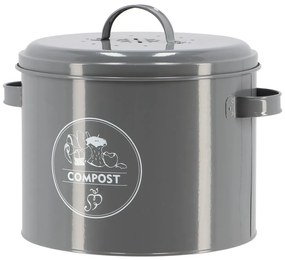 Szürke komposztálható hulladék gyűjtő 6,3 l Secret Du Potager – Esschert Design