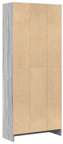 szürke sonoma színű szerelt fa könyvespolc 60 x 24 x 143 cm