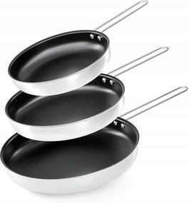 Sütőserpenyők 3 részes készlet 22/26/30 cm rozsdamentes acél