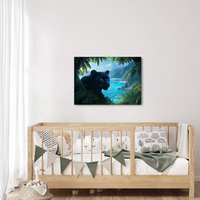 Kép - Fekete párduc a dzsungelben (70x50 cm)