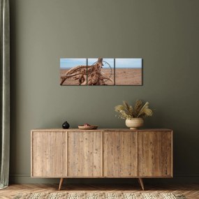 Kép - Áradás a tengeren (órával) (90x30 cm)