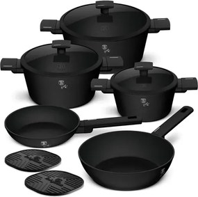 BerlingerHaus 10 részes edénykészlet Matte Black Collection(BH/8197NN)