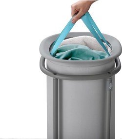 Világosszürke textil szennyeskosár 50 l Duo – Joseph Joseph