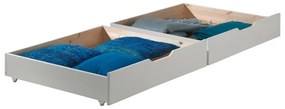 Fehér gyerekágy alatti fiók szett 2 db-os Pino – Vipack