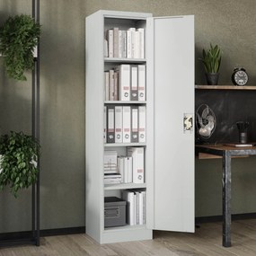 Fém iratszekrény ALEX, 450 x 1850 x 400 mm, szürke