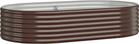 vidaXL barna horganyzott acél kerti magaságyás 175x100x36 cm