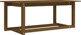 vidaXL mézbarna tömör fenyőfa dohányzóasztal 110 x 55 x 45 cm