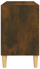 füstös tölgy színű TV-szekrény tömör falábakkal 69,5x30x50 cm