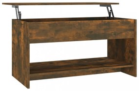füstös tölgy színű szerelt fa dohányzóasztal 102 x 50 x 52,5 cm