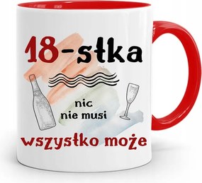 Születésnapra 18 18. 18. Bögre Piros Ajándék fényképes nyomtatással