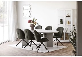 Bosaro tükör, plüss, fehér, 80x54 cm