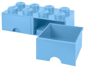 2 fiókos világoskék tárolódoboz - LEGO®